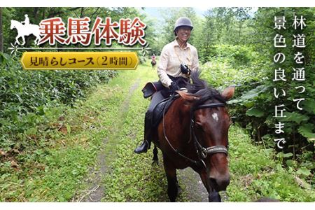 乗馬体験＜見晴らしコース＞ ( ふるさと納税 乗馬体験 チケット 乗馬 自然 馬 騎乗 レジャー 北海道 遠軽町 株式会社　まきば ) en01-00060