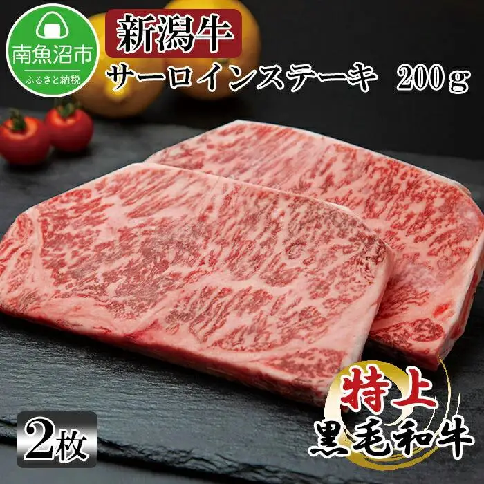新潟牛 南魚沼産 にいがた 黒毛和牛 サーロインステーキ 200ｇ×2枚 2人前 新潟県 南魚沼市 25,200円