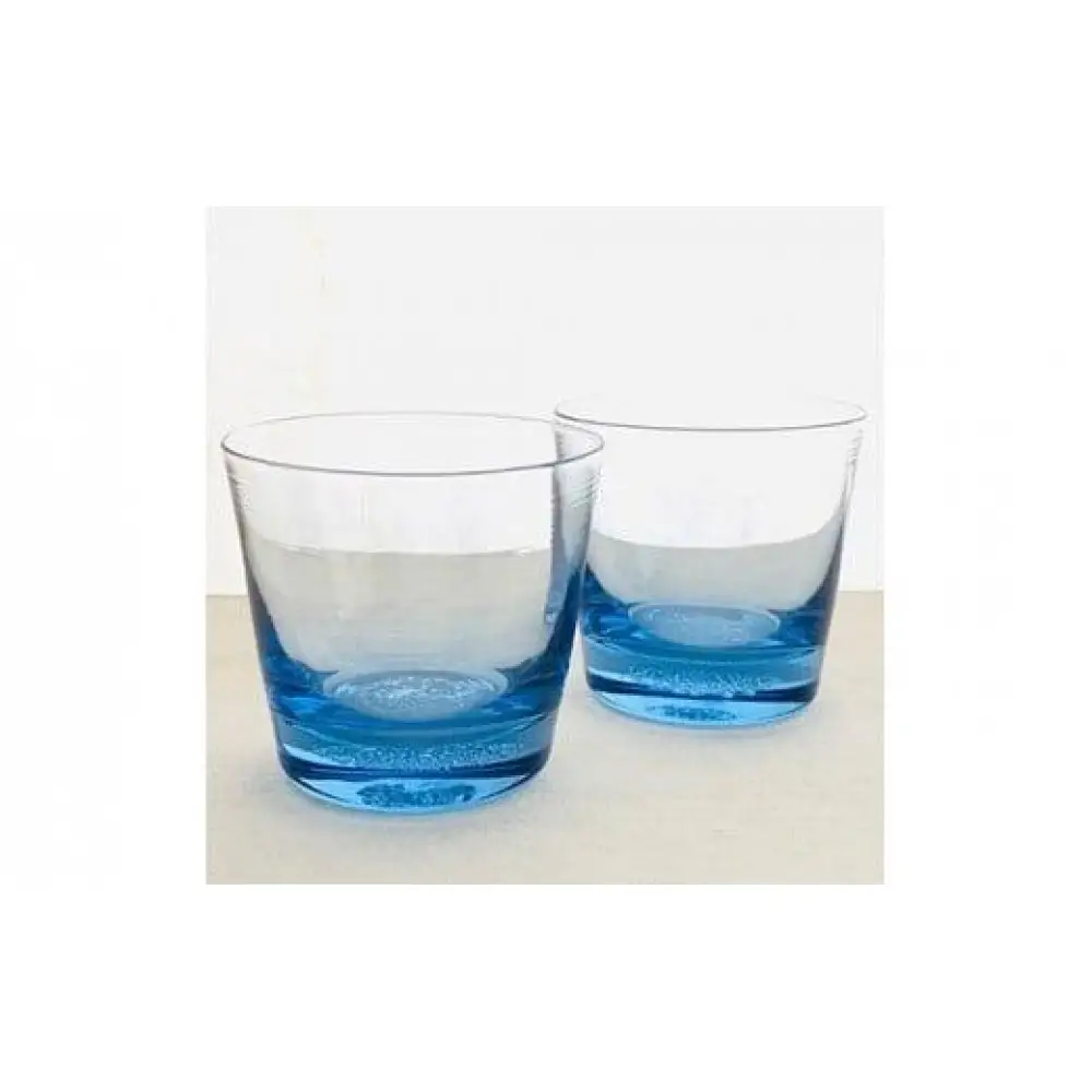 ＜Aji Glass＞　ロックグラス　みなも　2個セット　(GIFT BOX付)