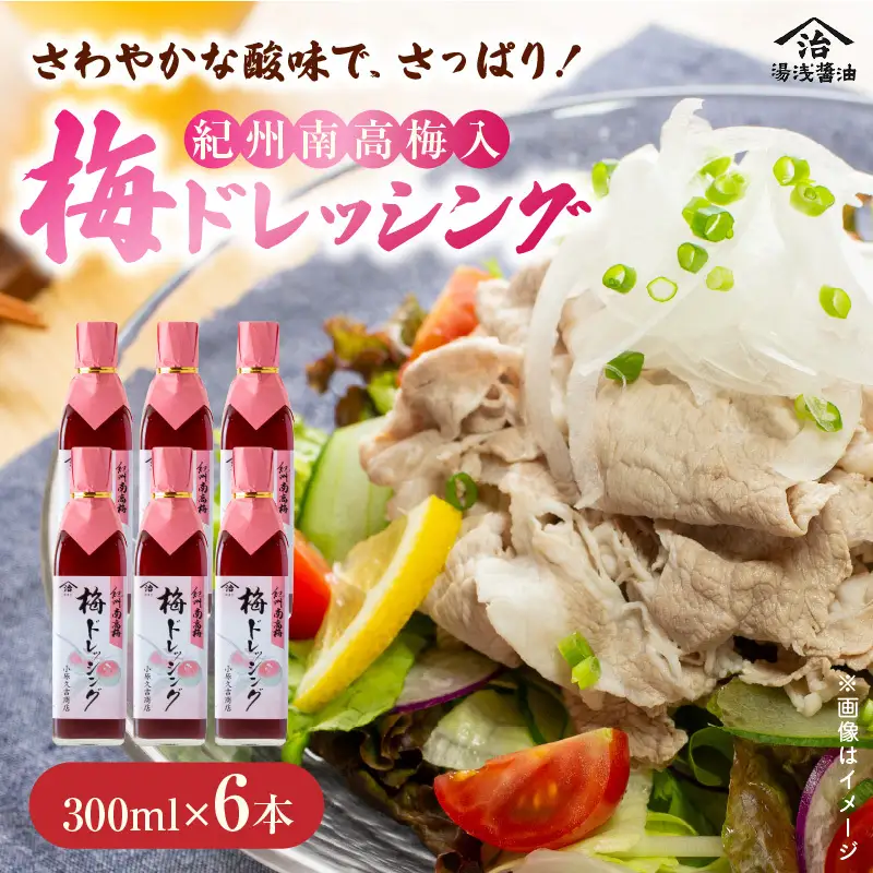 梅ドレッシング・紀州南高梅入 6本組_M6122n