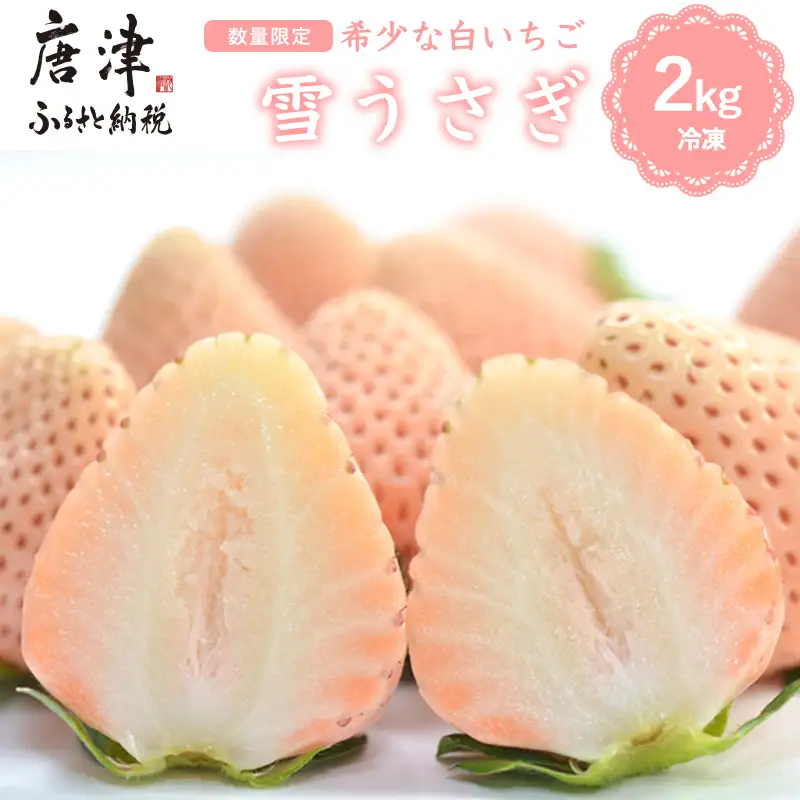  数量限定 白いちご 雪うさぎ 冷凍 2kg (佐賀県唐津市産)