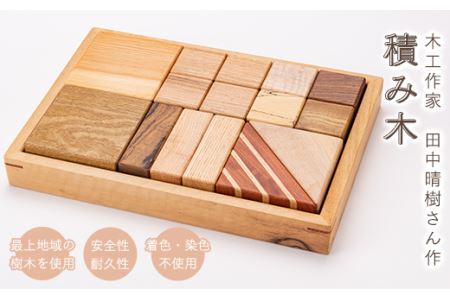 木工作家 田中晴樹さん作「積み木」 F3S-1010