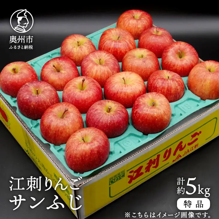 江刺りんご サンふじ 約5kg (14~20玉) [AQ011]