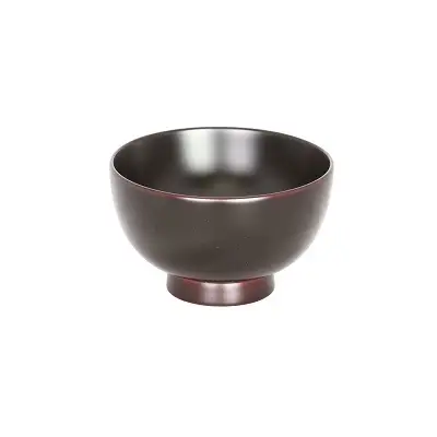 川連漆器 背高椀 溜内黒【佐藤豊八商店】[B5801]