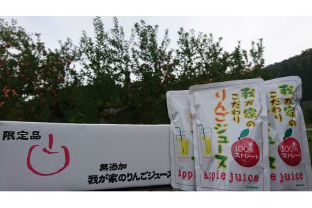 三関産ふじ100％リンゴジュース 30袋 りんごジュース [B1-10401]