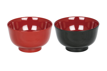 川連漆器 夫婦羽反椀 漆器 漆器 【阿部健吉商店】[B5-5301]
