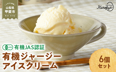 有機JAS認証【奇跡の有機ジャージーアイスクリーム】6個セット  有機JAS オーガニック B-65