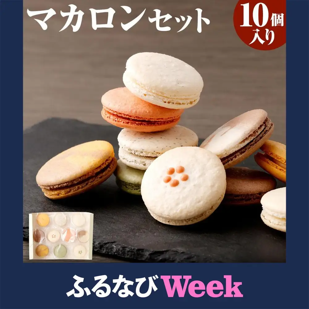 【ふるなびWEEK対象】【レオニダス＆ガトーエモア】冷凍しない本場のレシピ　マカロンセット10個入り