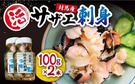 対馬産 活サザエ 刺身 100g×2本 [WAA008] さざえ 貝