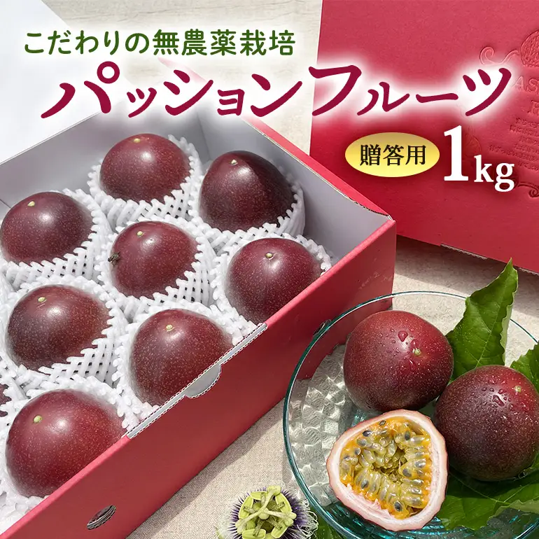【2027年発送】こだわりの無農薬栽培パッションフルーツ1kg ＜贈答用＞ 8-5