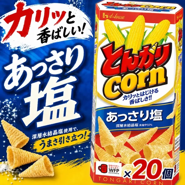 とんがりコーン あっさり塩　62g×20個 おやつ 人気 厳選 お子様 こども 子供 袋井市 お菓子 スナック ハウス食品 