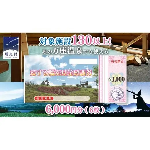 嬬恋村 で使える 感謝券6,000円分（6枚）  [AO003tu]