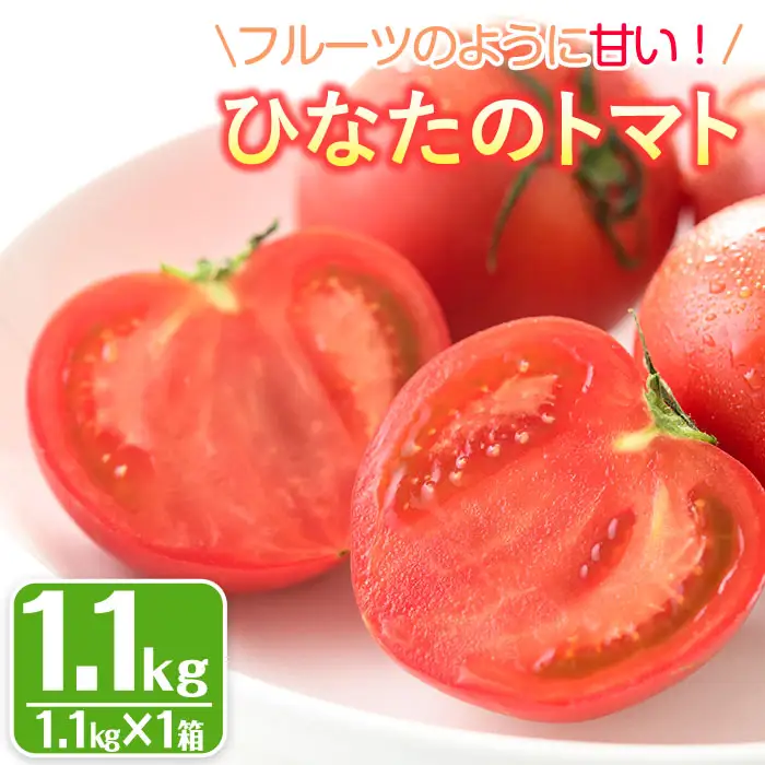 ＜先行予約受付中！2027年1～5月の間に発送予定＞ひなたのとまと(1.1kg)野菜 冷蔵 国産 【A-4】【新門トマト農園】