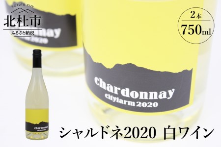 cityfarm　シャルドネ2020　白ワイン　750ml×２本セット [h135]
