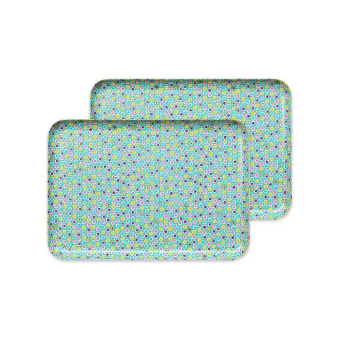 タツクラフト 友禅和紙トレー M 33cm 2枚セット 桜 金平糖 水色 【Tk309】
