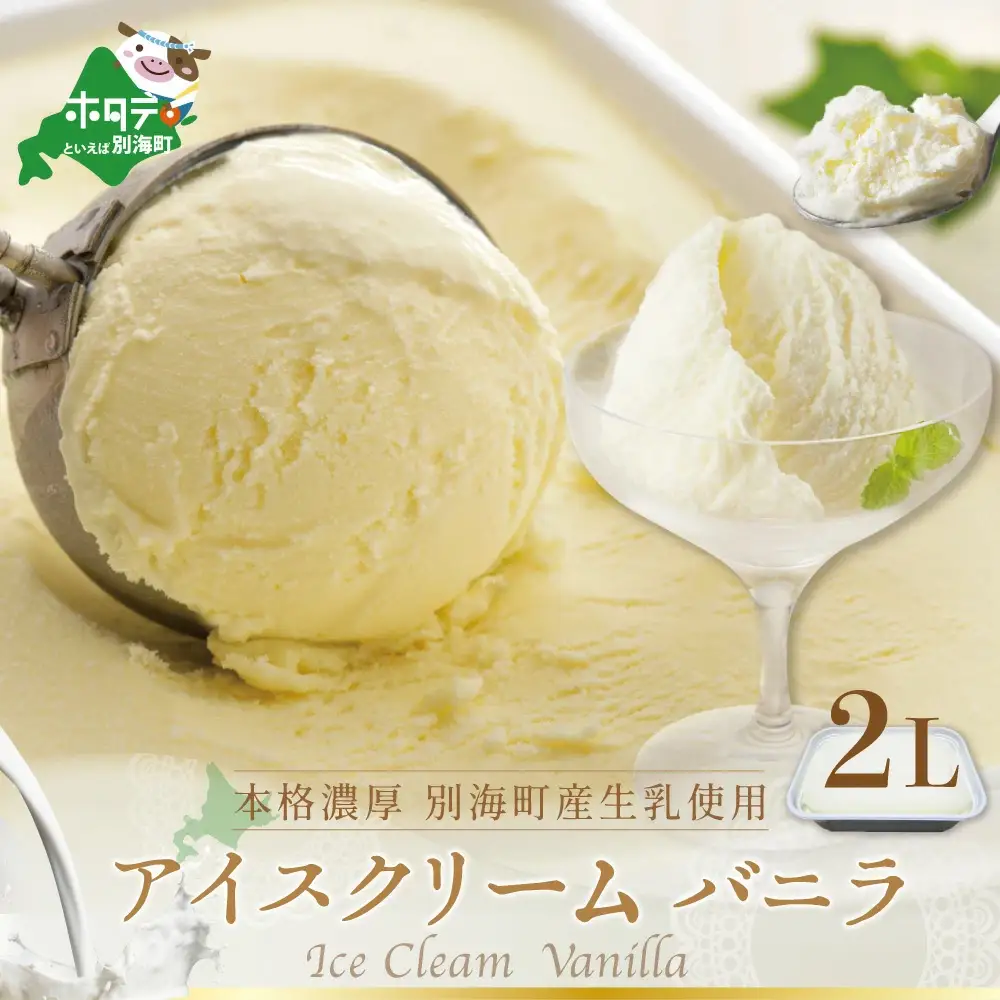 高評価★4.7 バニラアイスクリーム2L 北海道アイスクリーム