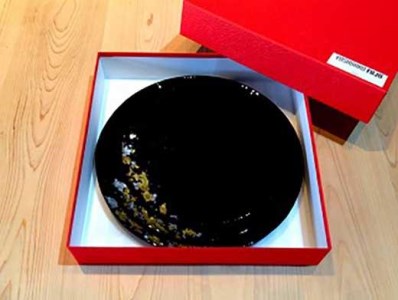 ロイヤルプレート 古代塗り金箔漆黒(3枚セット）