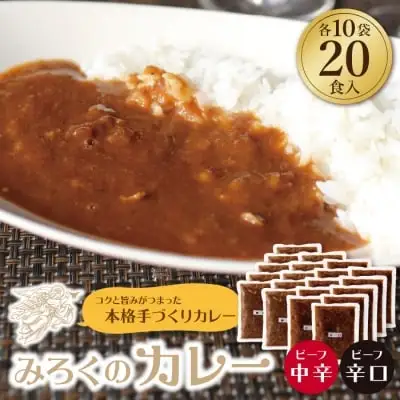 Z27-06 みろくのカレー20食（中辛10食・辛口10食） カレー