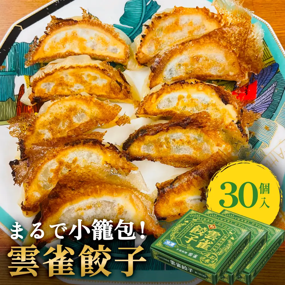 小籠包のような餃子！雲雀餃子30個セット