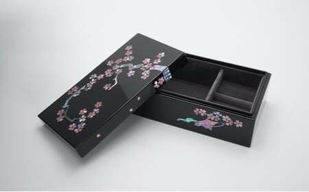【高岡漆器】宝石箱 桜花 螺鈿 民芸品 工芸品 伝統技術  FAD-0717