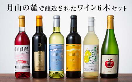 FYN6-470 月山山麓ワイン 飲み比べ6本セット（赤・白・ロゼ・スパークリング）ミディアムボディ ライドボディ 山形県 西川町