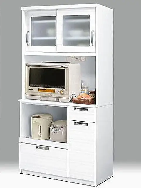 白い清潔感のある90センチ幅オープンダイニングボードミリオン
