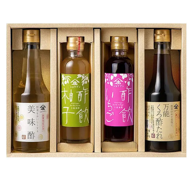 お料理上手セットA（美味酢・酢飲柚子・酢飲いちご・万能くろ酢たれ）