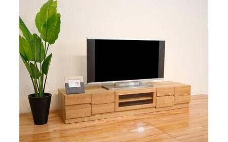 幅180テレビボード「ブロック」ホワイトオーク材【丸田木工】