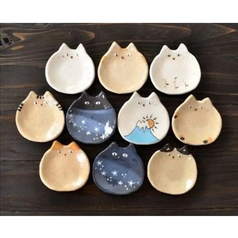 ねこの豆皿10枚セット【716】_HA0399