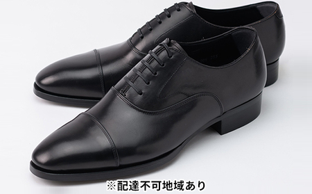 革靴 ビジネスシューズ 手染め 黒 国産 革靴 23.5cm