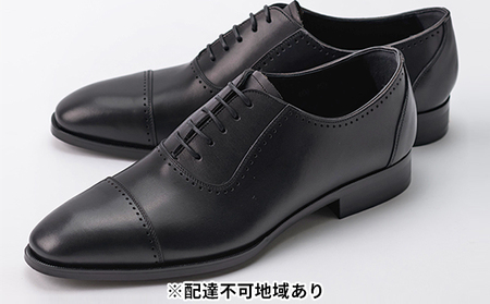革靴 ビジネスシューズ アデレイド 黒 国産 革靴 24.5cm