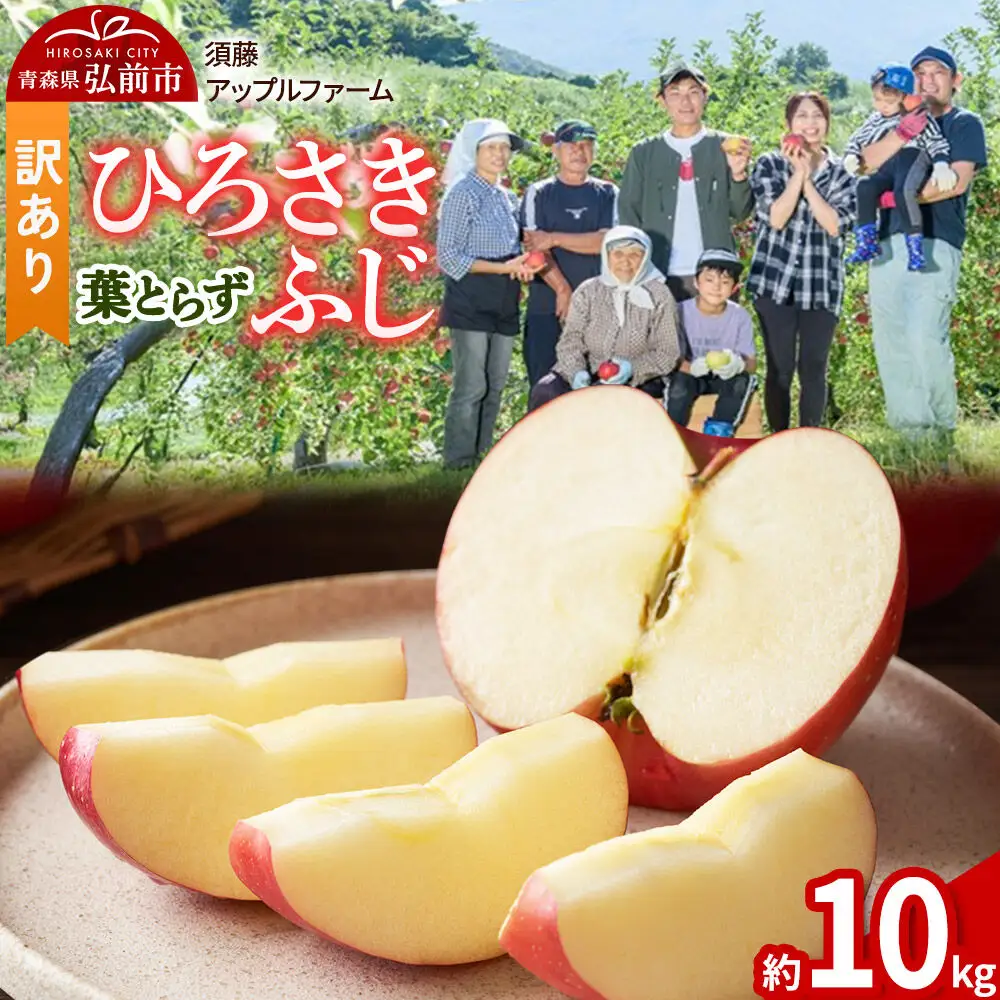 【26年10月発送】りんご ひろさきふじ 葉とらず【訳あり】約10kg 家庭用 青森県 弘前市 果物 フルーツ 林檎 リンゴ くだもの 不揃い 規格外