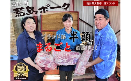 福井県大野市 新ブランド “奇跡の豚” 荒島ポーク 1/2頭まるごとセット 27～34kg ブロック [O-048001]