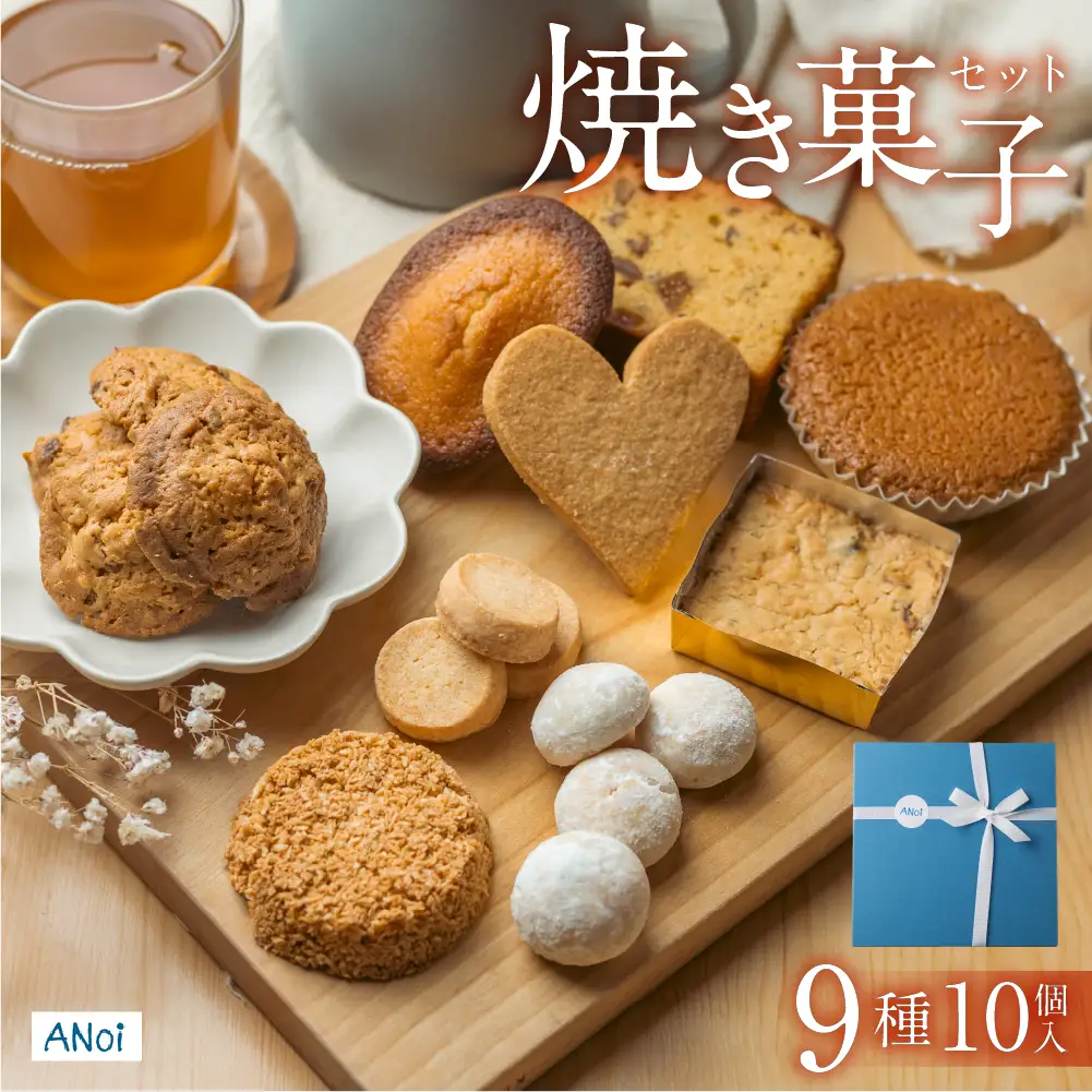 ANoi 焼き菓子セット 9種（ショートブレッド,スノーボール,クッキー,チョコパウンド,フィナンシェ,マドレーヌ）焼き菓子【55-1】