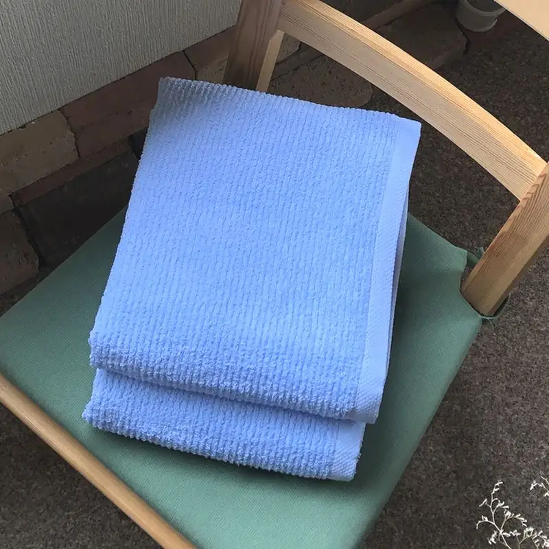 90×150ヒバ抗菌大判バスタオル２枚セット（ブルー）泉州タオル