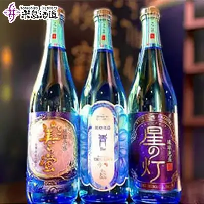 〈米島酒造〉泡盛720ml 6本セット「青/Blue」「美ら蛍」「星の灯」各2本