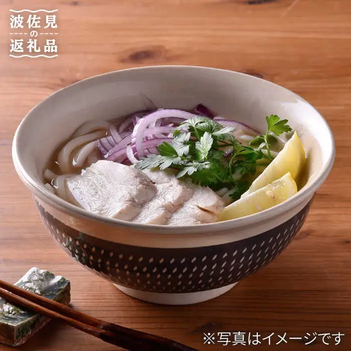 【波佐見焼】黒刷毛飛び鉋 丼 食器 どんぶり 茶碗 【利左エ門窯】 [QB41]  波佐見焼