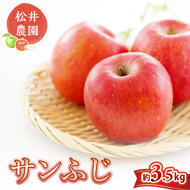 りんご 松井農園のサンふじ 約3.5kg リンゴ