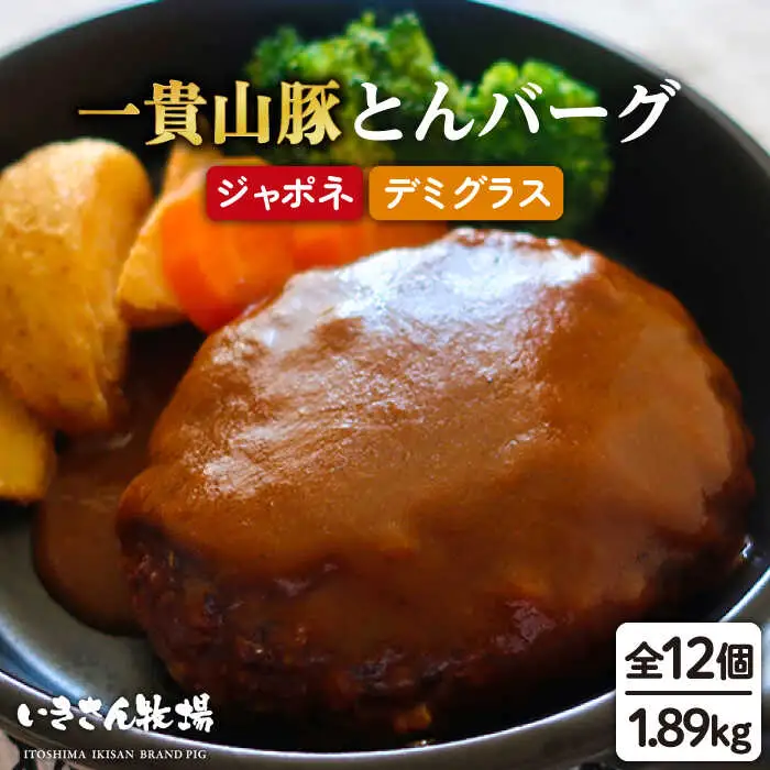 一貴山豚 とんバーグ 12個（ 6個 × 2種 ）[AGB003]