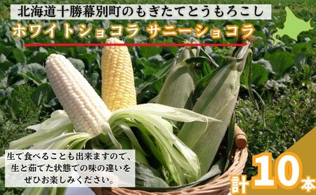 ［先行予約/2026年］もぎたてとうもろこし黄・白 計10本セット [北海道ホープランド農場]【 とうきび トウモロコシ とうもろこし 野菜 夏野菜 フルーツ 北海道 十勝 幕別 】 
