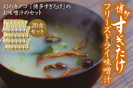 博多すぎたけ　フリーズドライ味噌汁（20食セット）　AU01