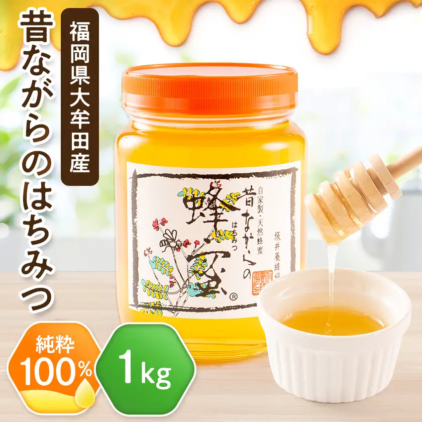 坂井養蜂場　昔ながらの蜂蜜　1000g_調味料 はちみつ  ハチミツ 蜂蜜_【1089940】