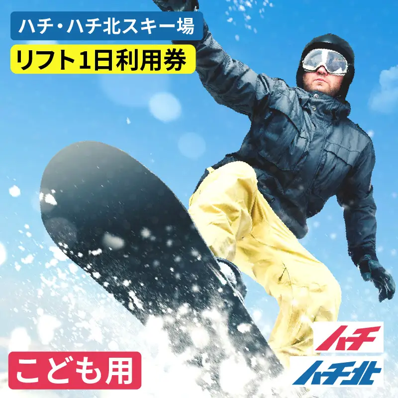 ハチ北スキー場 リフト 1日券 1枚 こども用 小学生以下 【令和8年11月中旬以降発送予定】 有効期限 2026/27シーズン終了まで ハチ高原スキー場との共通券 スキー 26-02