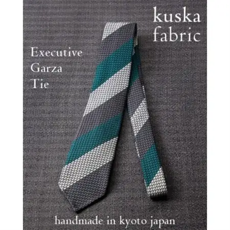 【手織りネクタイ】エグゼクティブガルザタイNo.3 kuskafabric 京都・丹後のシルク織物_装飾品・工芸品  織物   装飾品・工芸品  服飾小物 _【1254554】