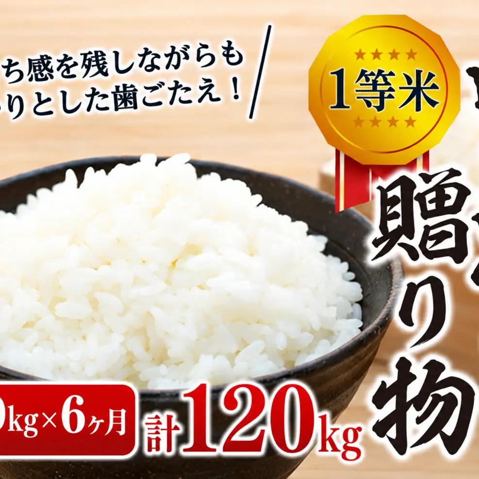 【令和8年度】６ヶ月連続お届け 定期便 信州産 コシヒカリ 1等米 「山の恵みの贈り物」 20kg(10kg×2袋) 計120kg （ お米 コシヒカリ 白米 搗きたて米 低温貯蔵米 食品 ) 計120kg 