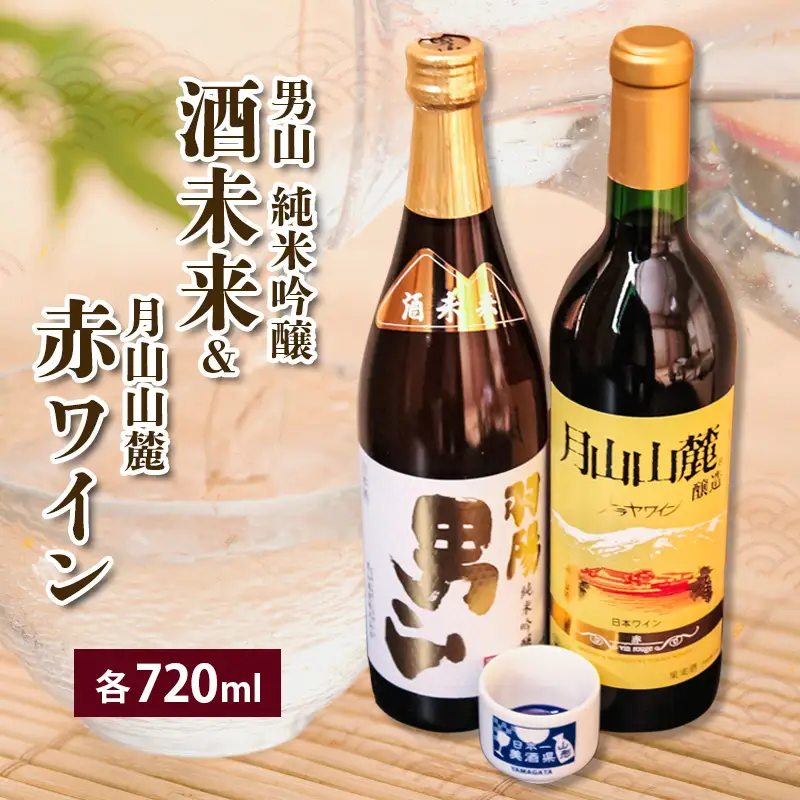 純米吟醸＆赤ワイン 720ml×2本セット FZ26-820