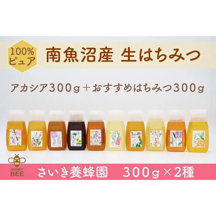 さいき養蜂園　非加熱蜂蜜　３００ｇ×２種お楽しみセット｜蜂蜜