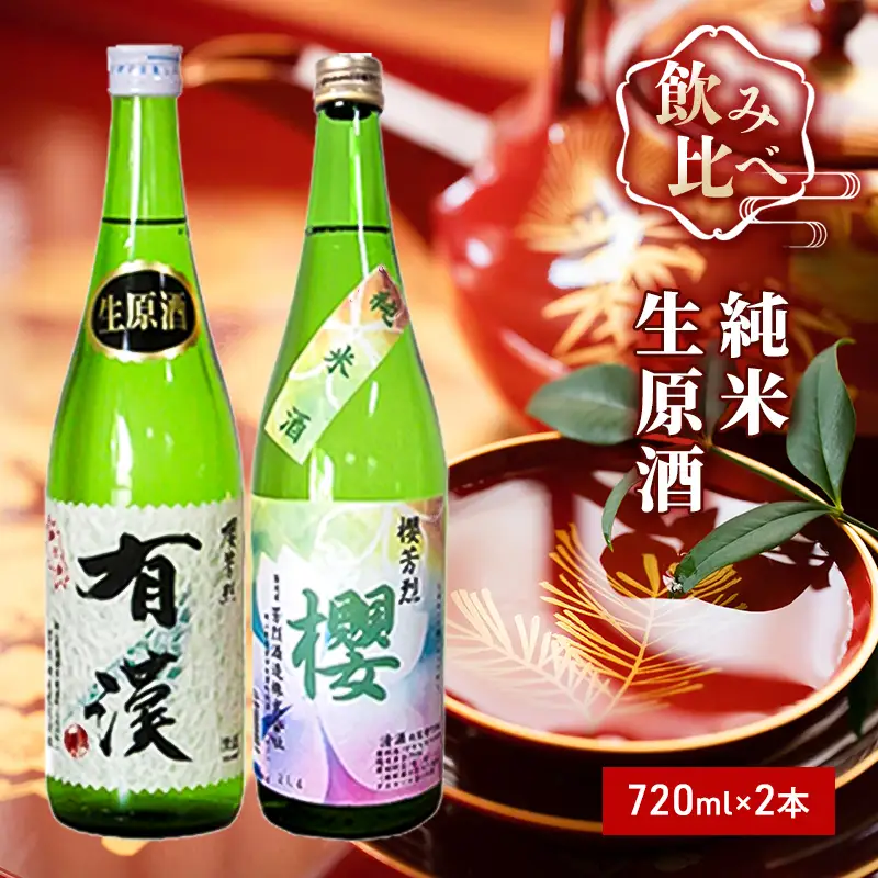 日本酒セット 櫻芳烈 純米 櫻 生原酒 有漢 日本酒セット【720ml×2本】
