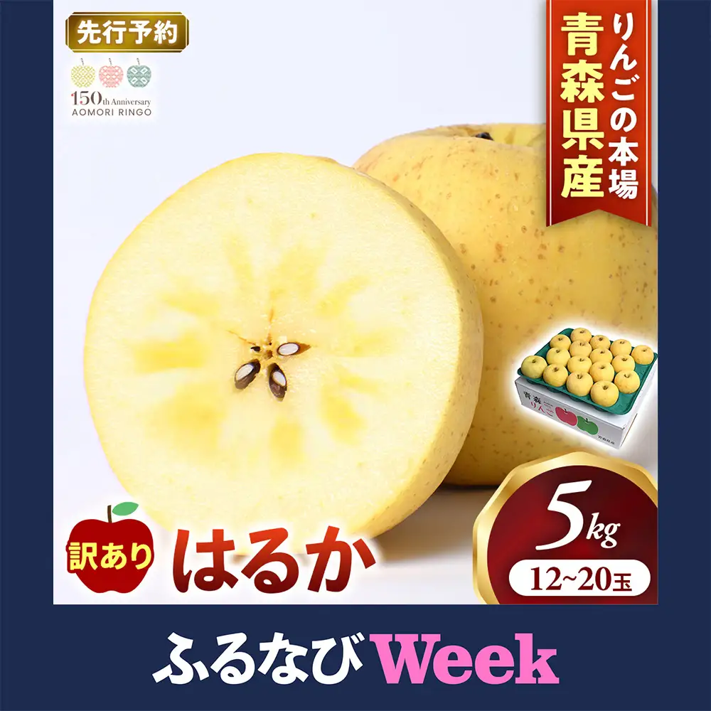 【ふるなびWEEK対象】【訳あり】 青森県産りんご はるか 約5kg 12月上旬～ りんご