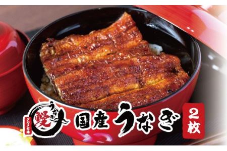 国産うなぎ 関西風蒲焼 大サイズ２枚(合計約300g)薬味付【古座川グルメ市場】【miw102】